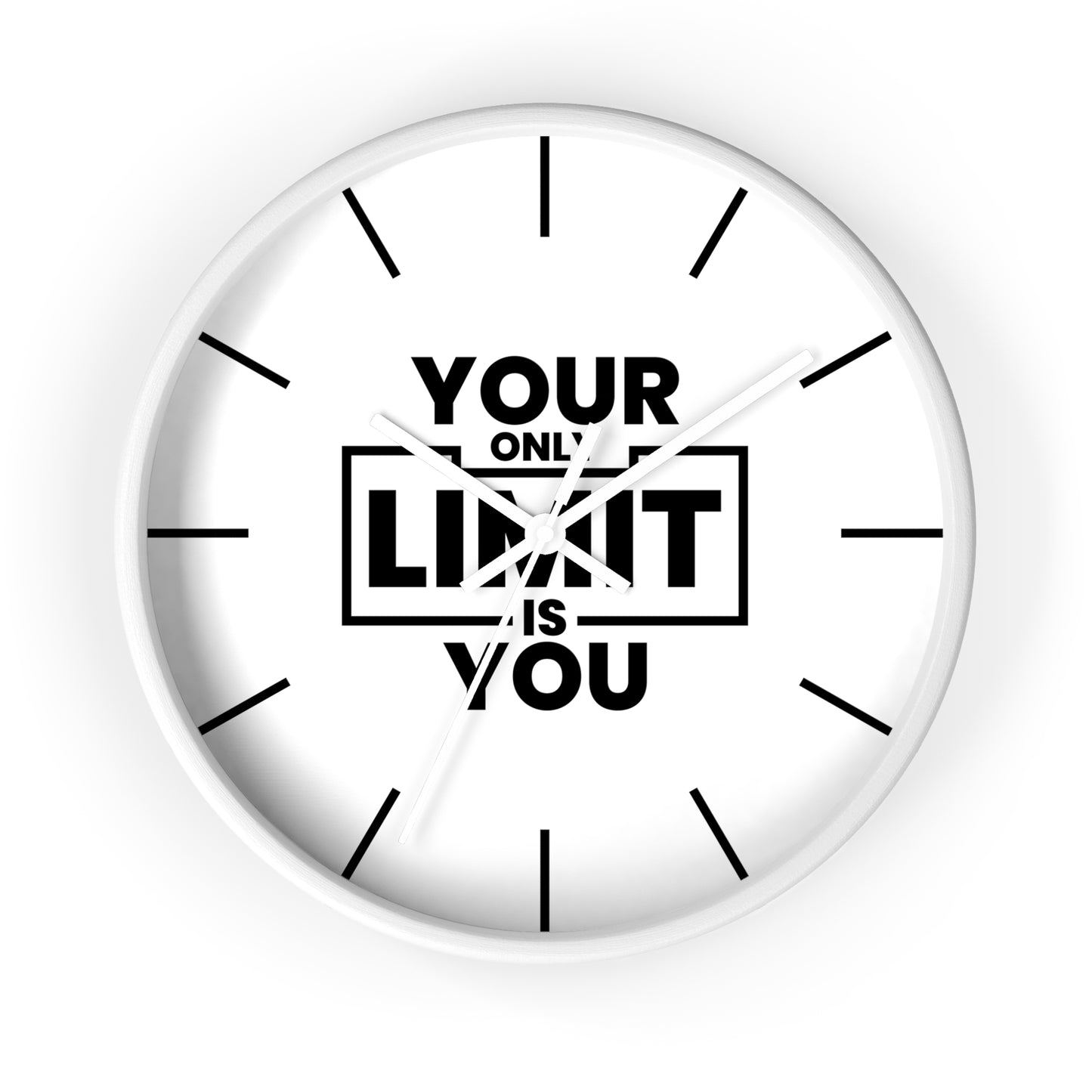 Your Only Limit Is You Wall Clock - Motivational Quote Clock, Minimal Modern Home Decor