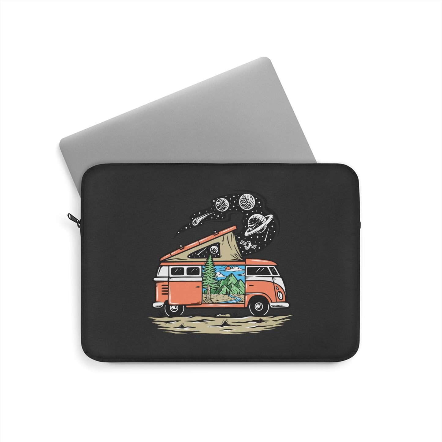 Van Life Universe Laptop Sleeve - Camper Adventure Protective Case for Digital Nomads & Road Trip Lovers
