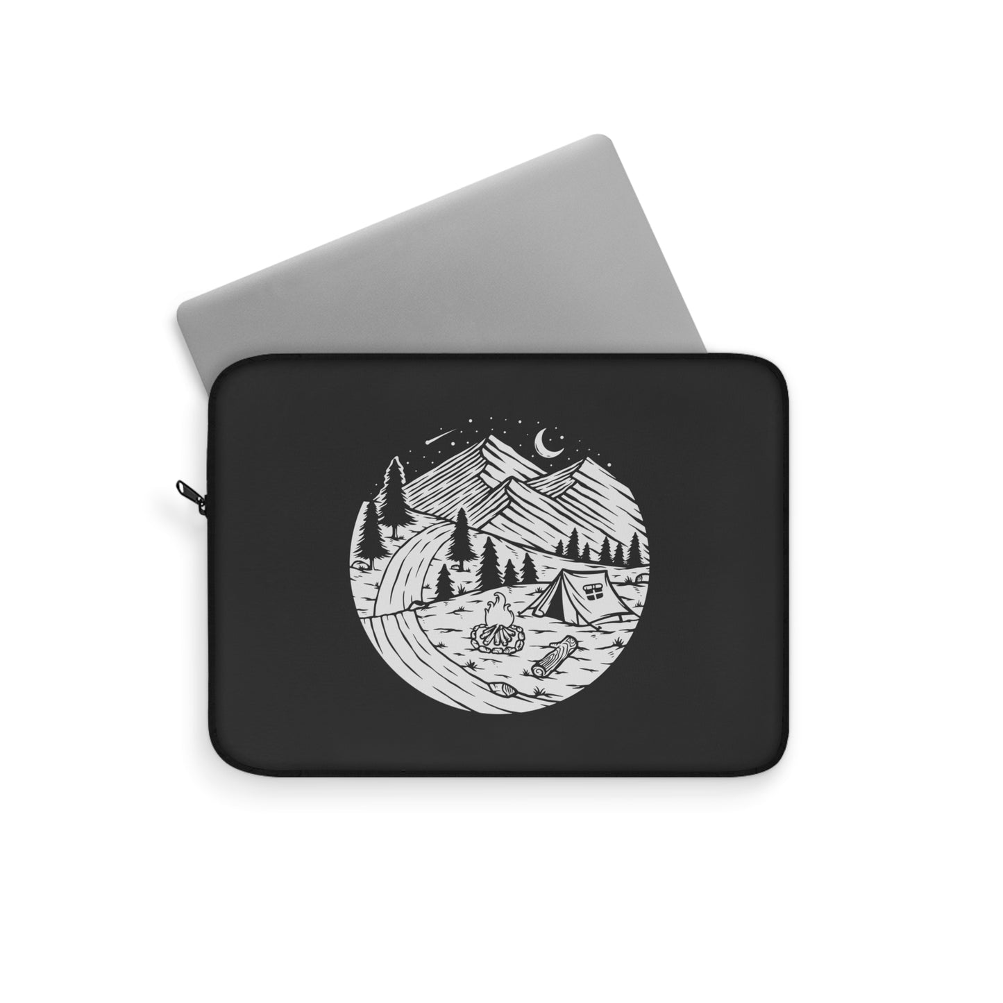 Quiet Night in the Mountains Laptop Sleeve for Nature Lovers and Outdoor Travel