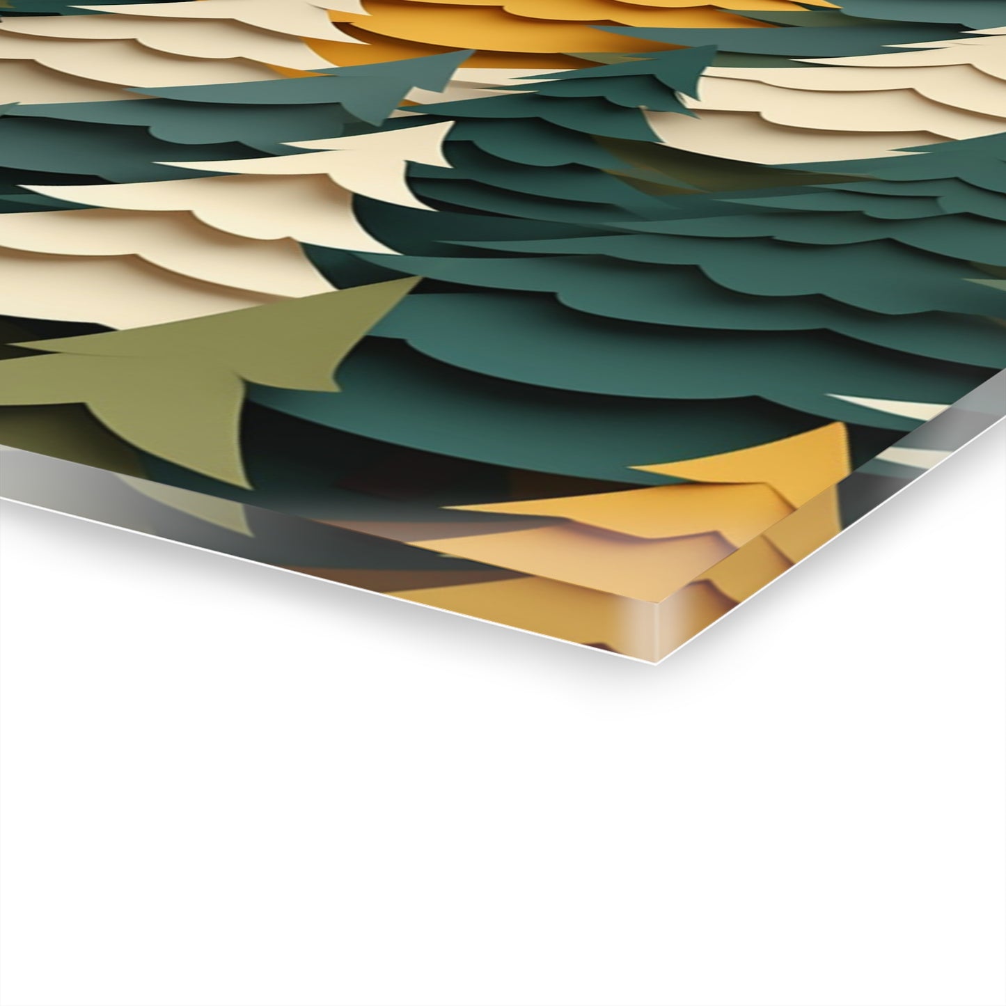 Forest Tree Pattern Acrylic Print - Cozy Woodland Wall Art, Nature Inspired Home Decor