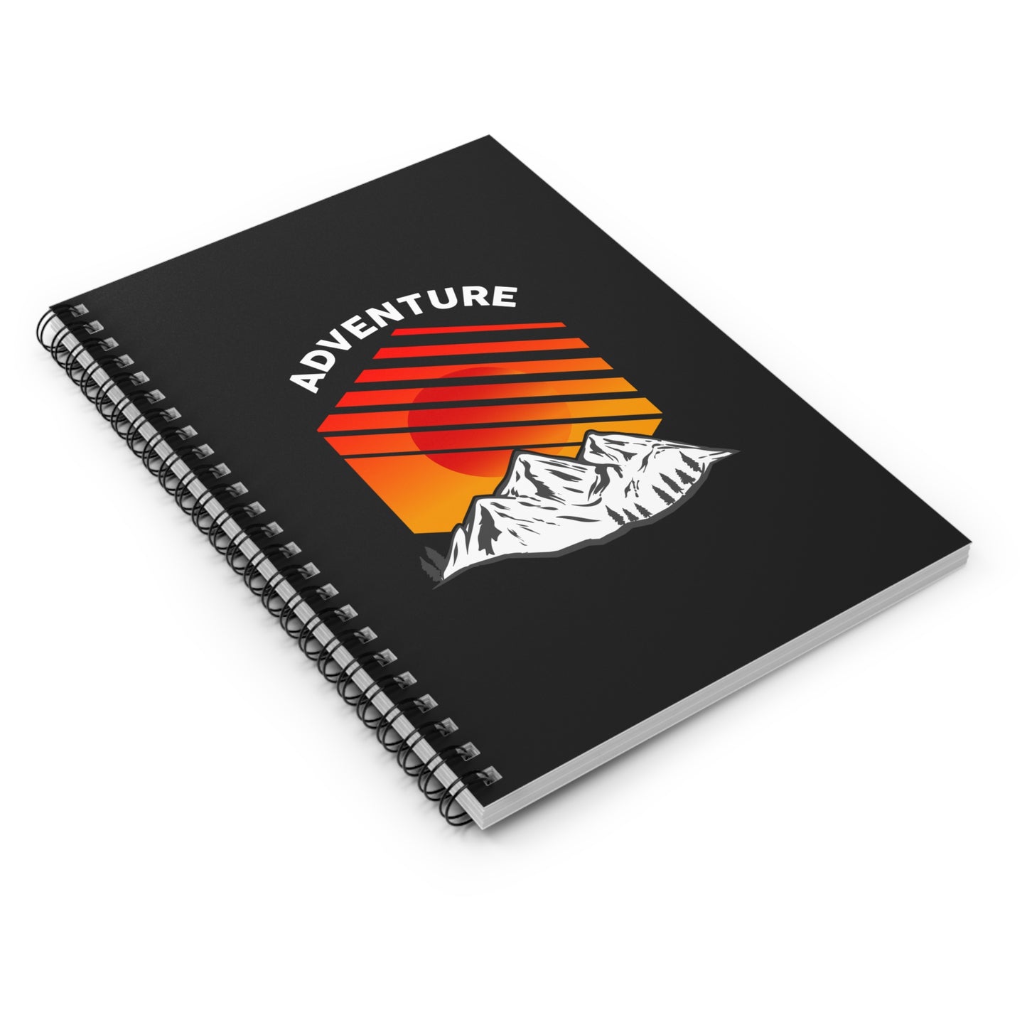 Adventure Mountain Spiral Notebook - Outdoor Travel Journal for Explorers, Hikers And Dreamers
