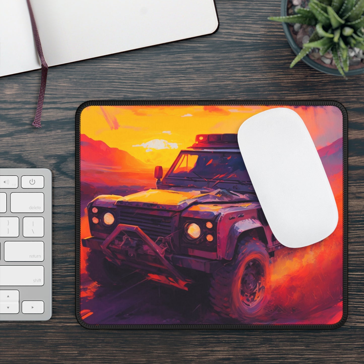Sunset Off Road Mouse Pad - Cozy Adventure Desk Decor Inspired by Open Roads