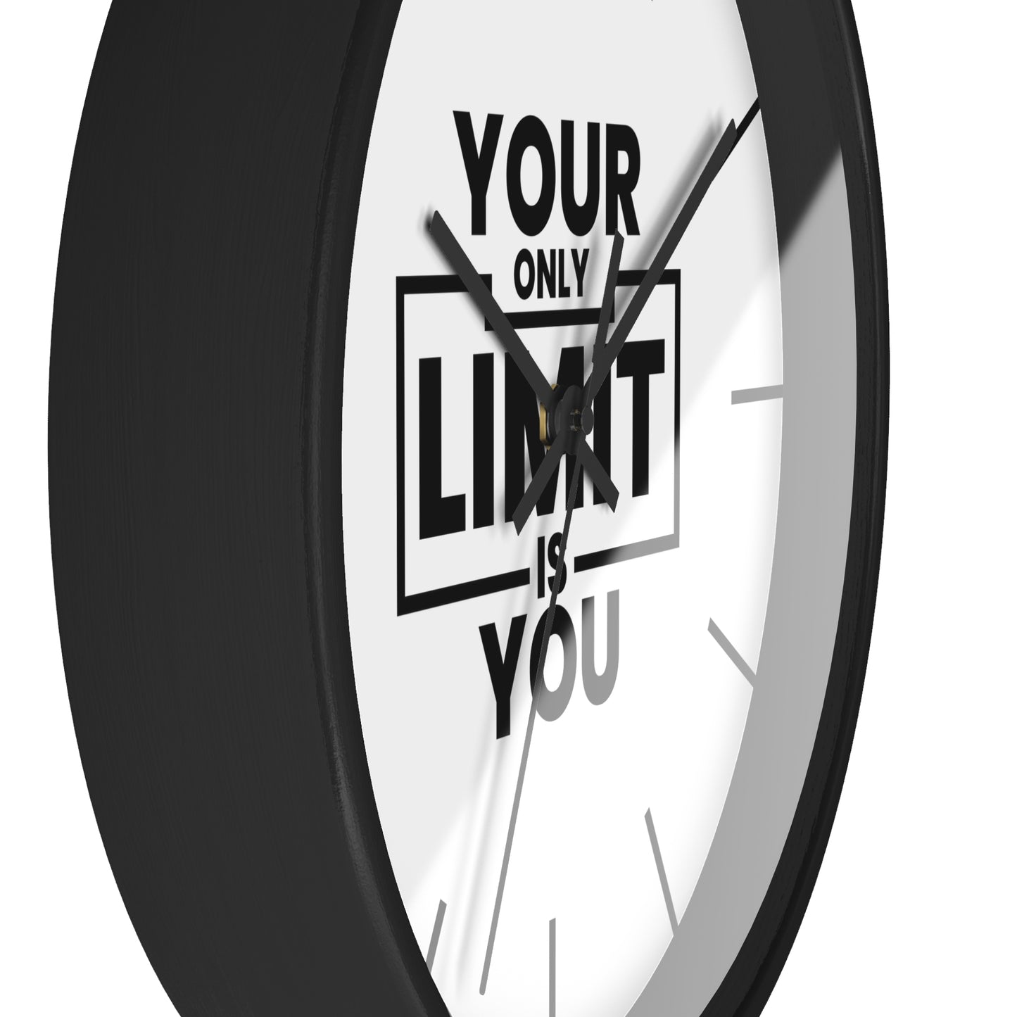Your Only Limit Is You Wall Clock - Motivational Quote Clock, Minimal Modern Home Decor