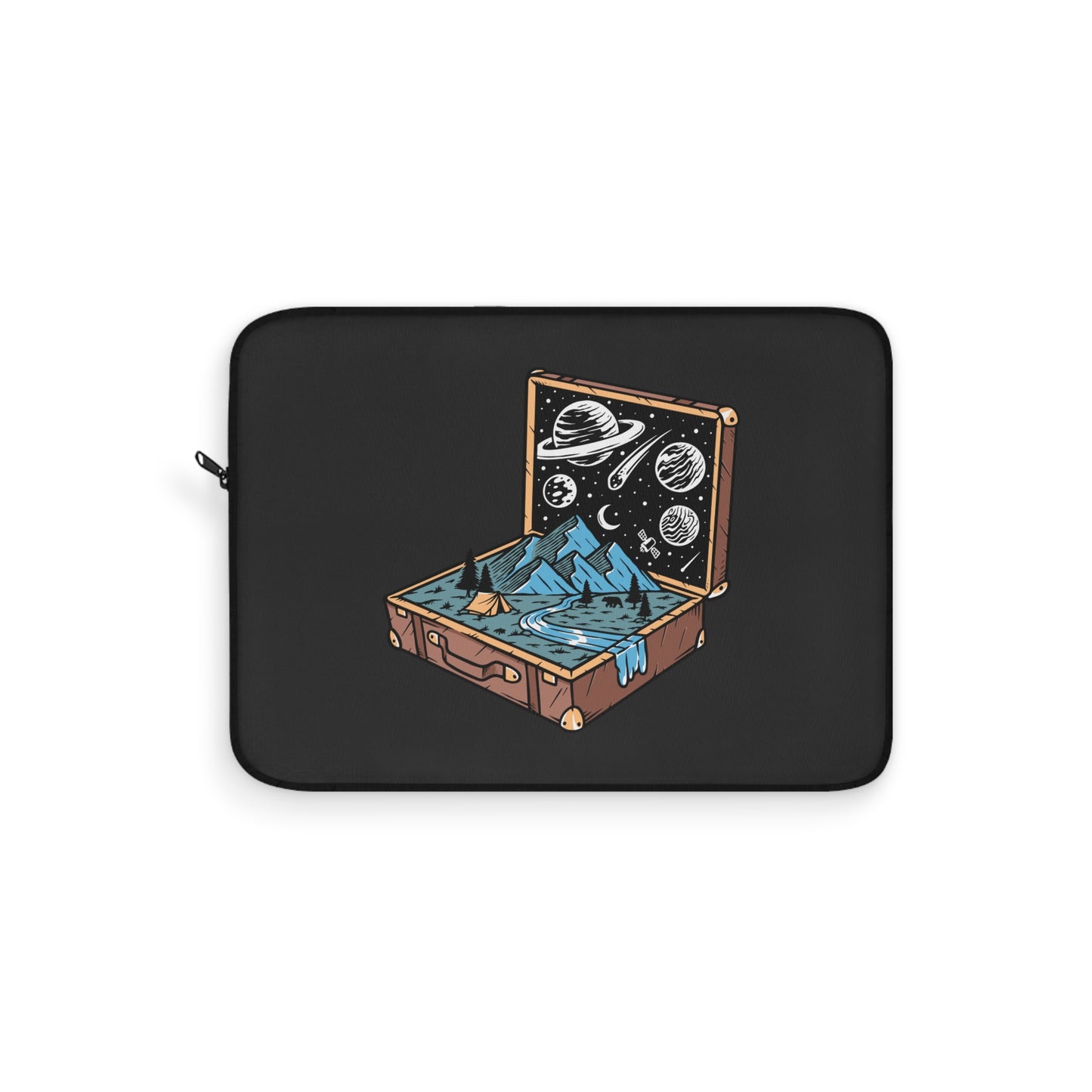 Universe in a Suitcase Laptop Sleeve -Travel-Inspired Protective Case for Digital Nomads & Adventure Dreamers