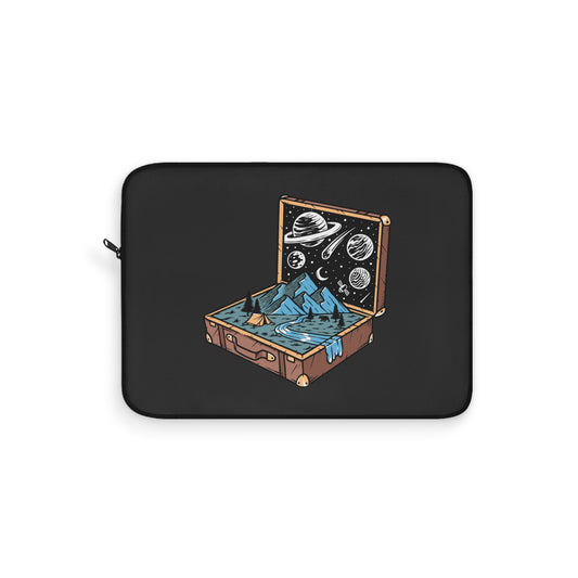Universe in a Suitcase Laptop Sleeve -Travel-Inspired Protective Case for Digital Nomads & Adventure Dreamers
