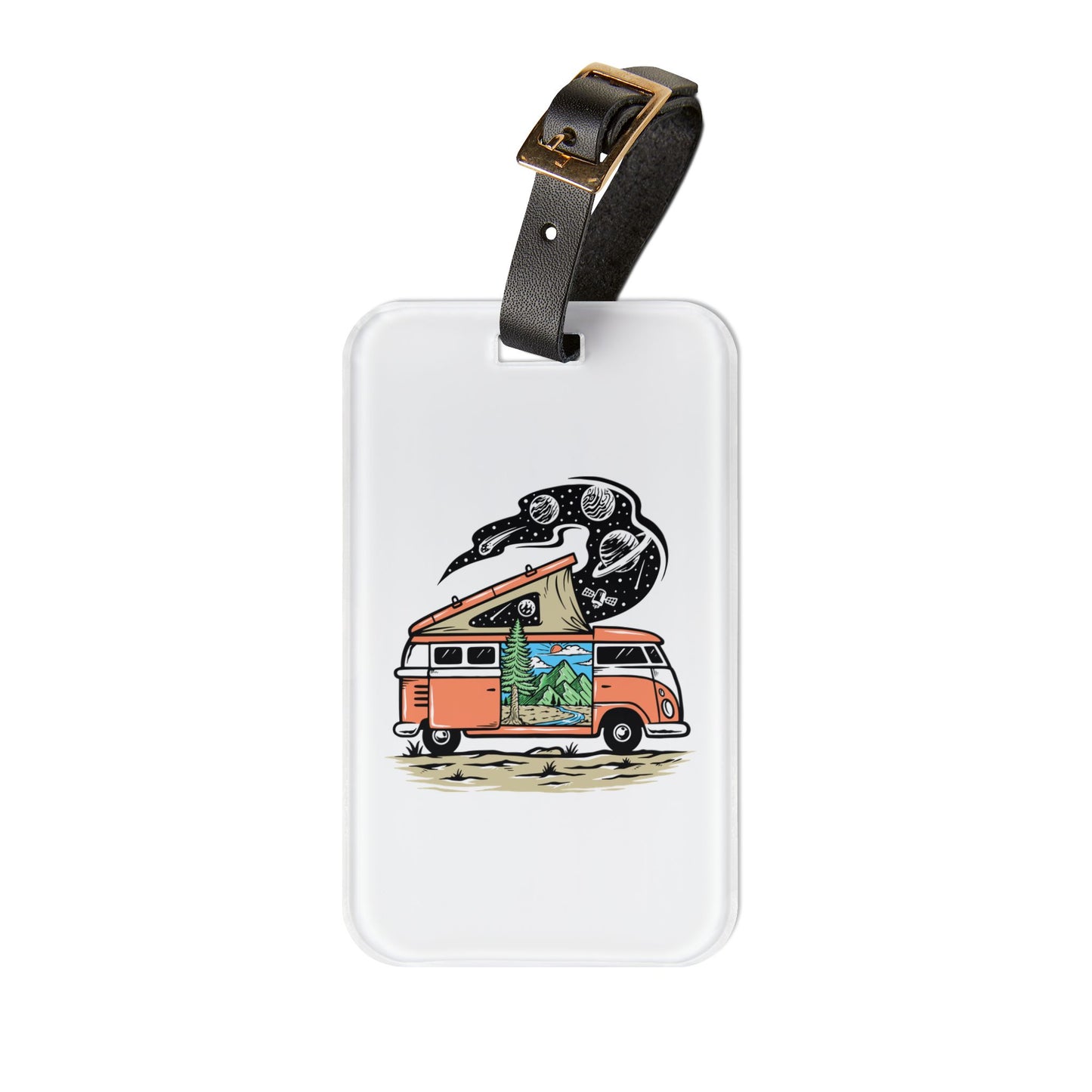 Van Life Luggage Tag - Night Adventure Camper Travel Tag for Road Trips, Camping & RV Travelers