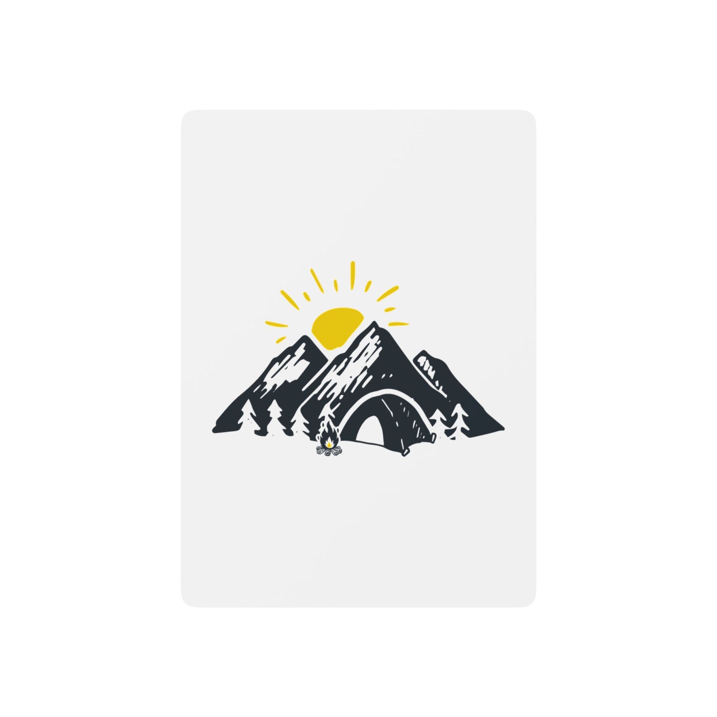 Minimal Camping Playing Cards - Mountain Sunrise Card Deck, Outdoor Inspired Game Gift