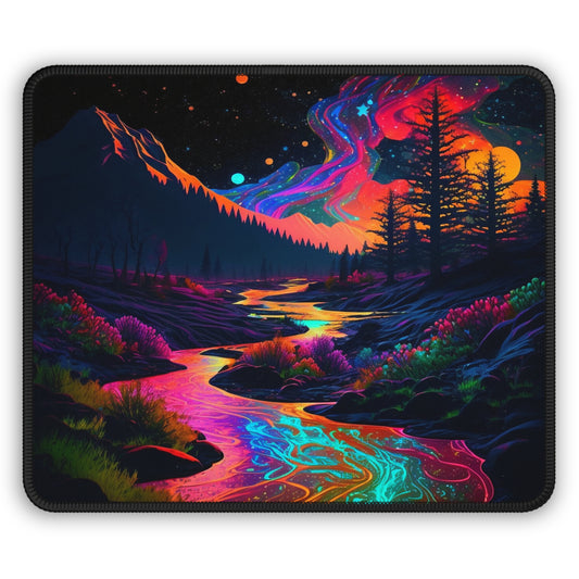 Colorful Night Landscape Mouse Pad - Cozy Nature Desk Decor with Dreamy Outdoor Vibes