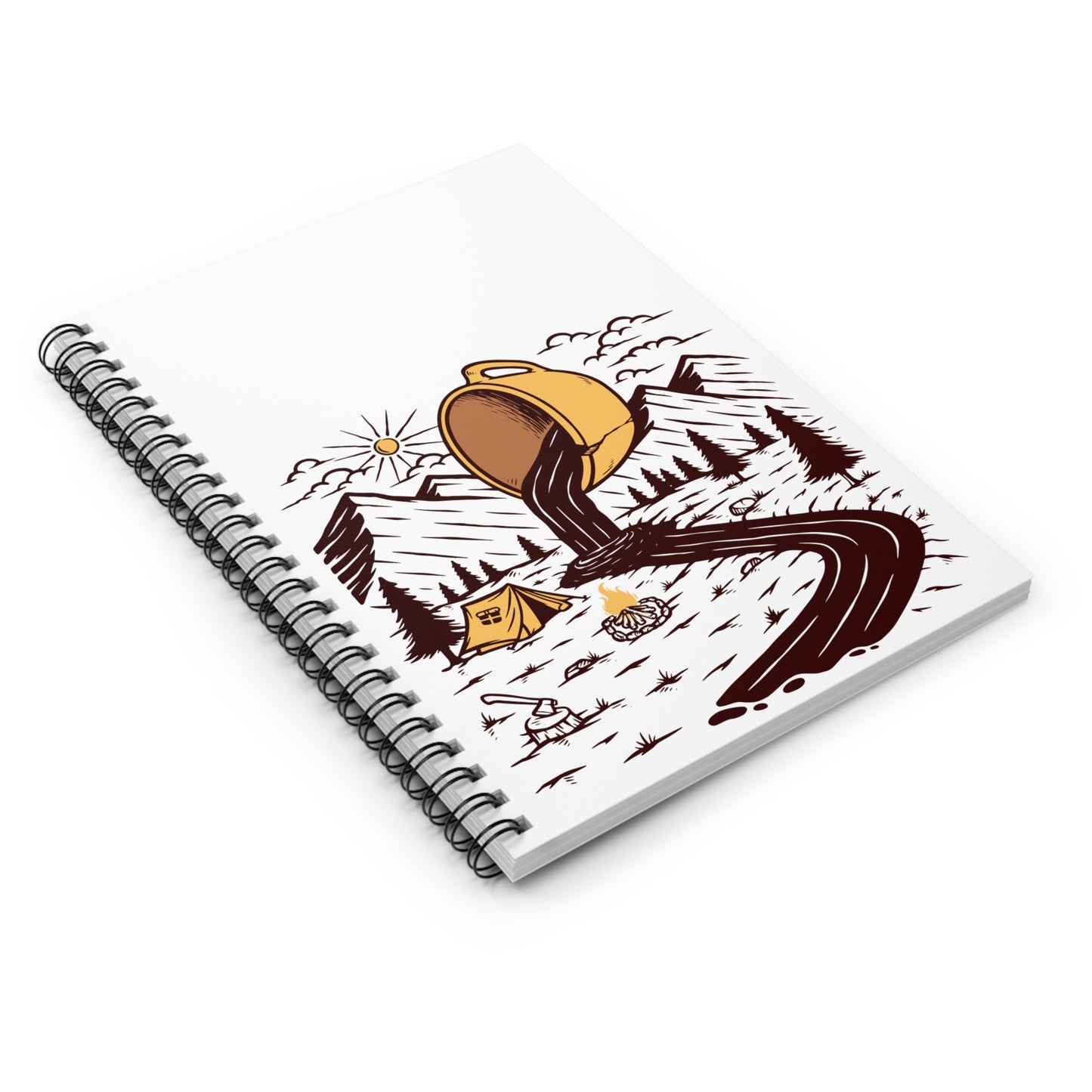 Coffee River Spiral Notebook - Camping and Outdoor Journal for Writing, Planning and Daily Notes