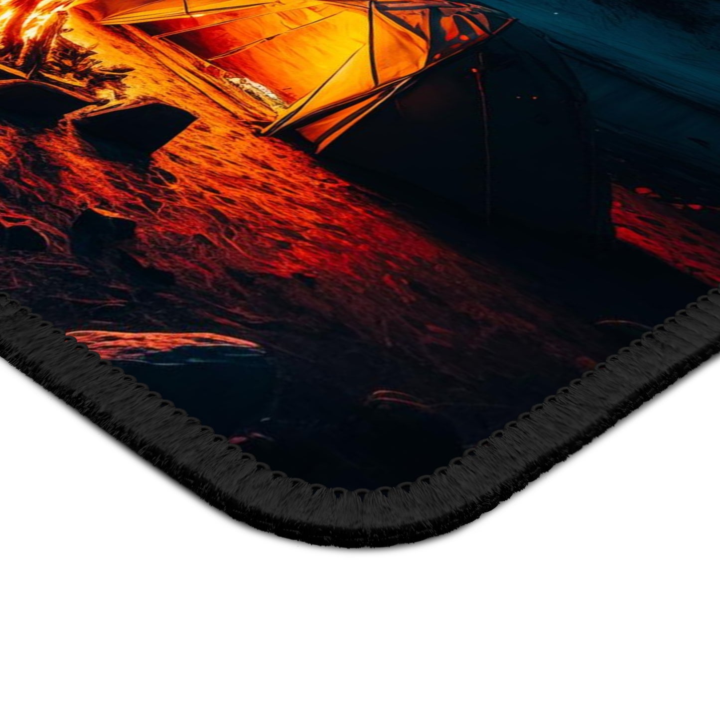 Night Campfire Mouse Pad - Cozy Outdoor Desk Decor Inspired by Nature and Quiet Nights