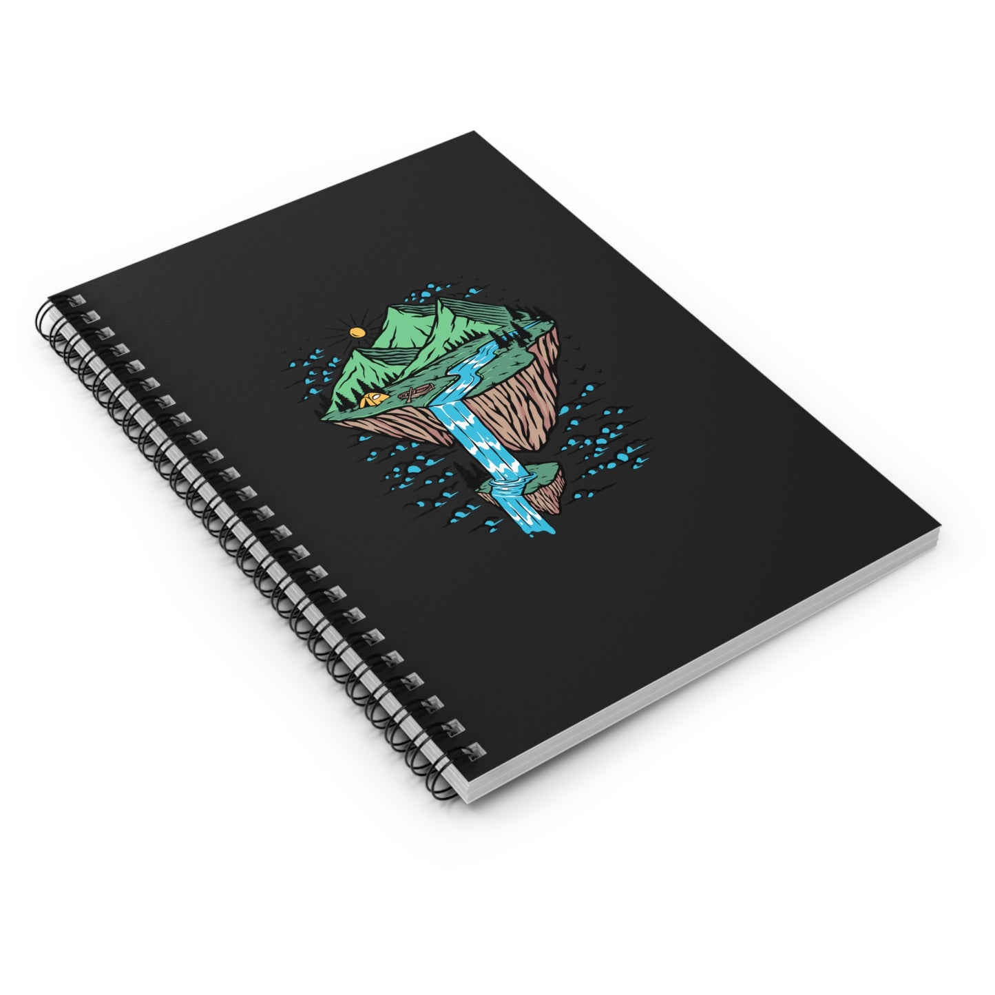 Floating Island Spiral Notebook - Nature Fantasy Journal for Writing, Planning & Creative Notes