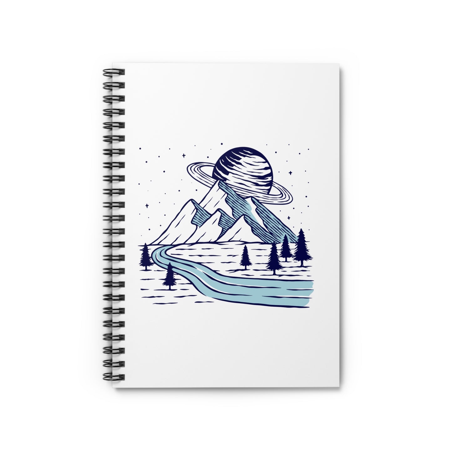 Cosmic Mountain Spiral Notebook - Space & Nature Journal for Dreamers, Creatives And Stargazers