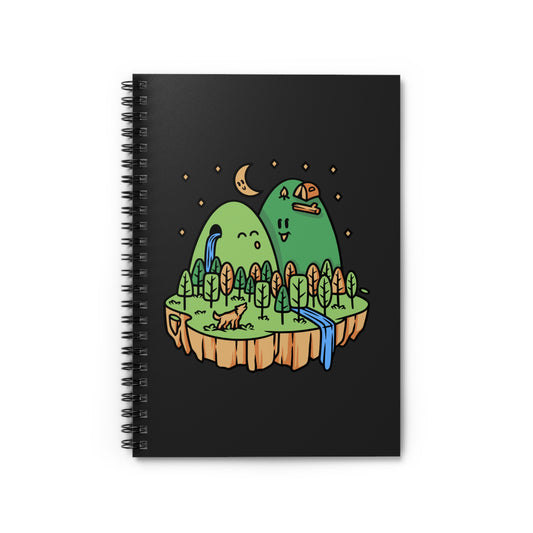 Cute Mountain Friends Spiral Notebook - Cozy Nature Journal for Calm Thoughts & Creative Writing