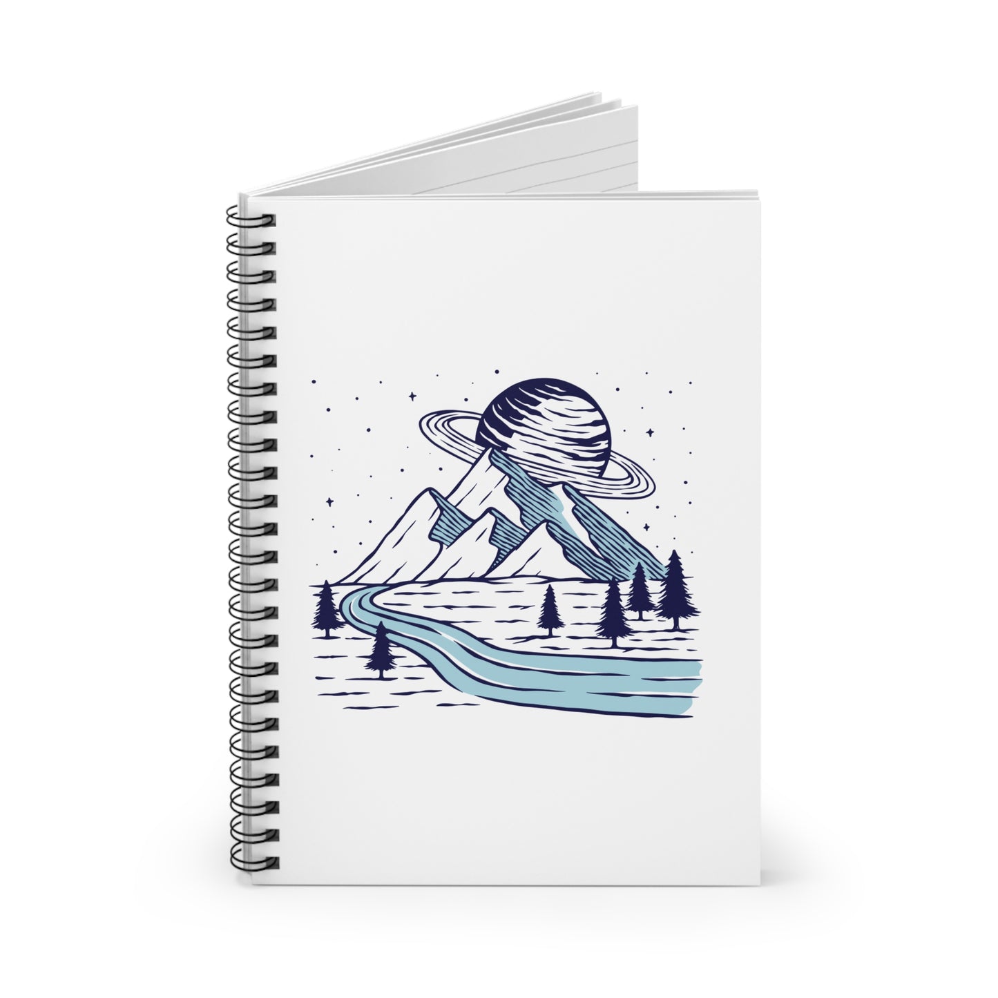 Cosmic Mountain Spiral Notebook - Space & Nature Journal for Dreamers, Creatives And Stargazers
