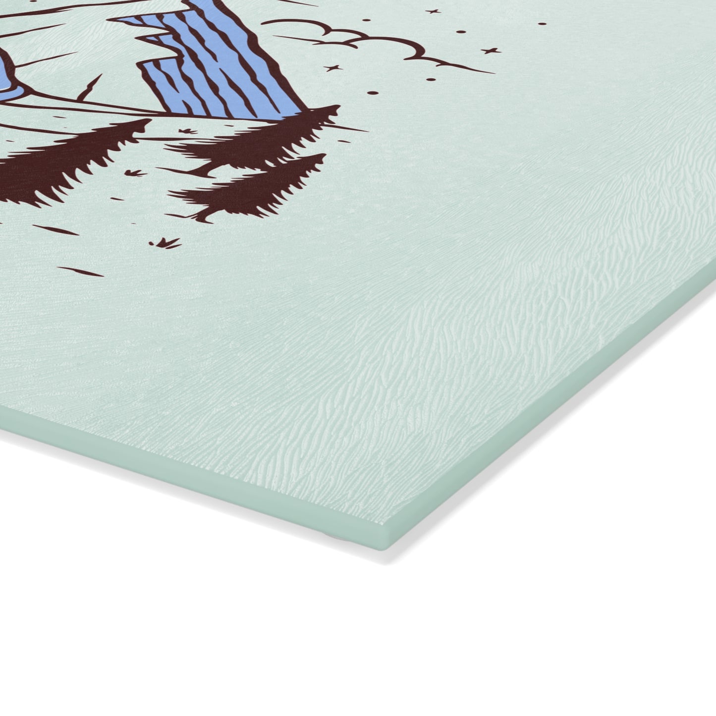 Personalized Moonlit Camping Cutting Board - Custom Name Mountain Night Scene Gift