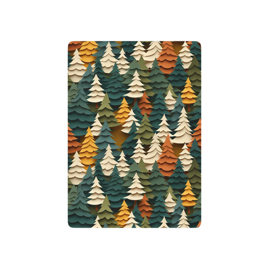 Forest Tree Pattern Playing Cards - Nature Inspired Card Deck, Cozy Outdoor Design Gift