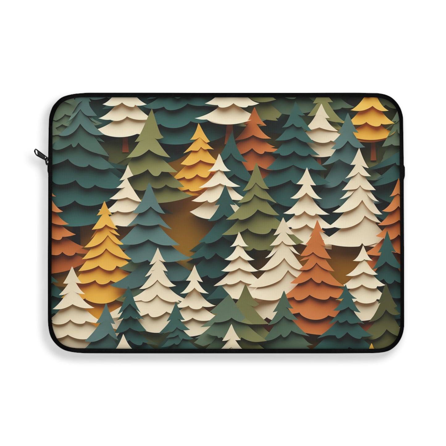 Forest Pattern Laptop Sleeve - Cozy Woodland Protective Case for Nature Lovers & Everyday Travel