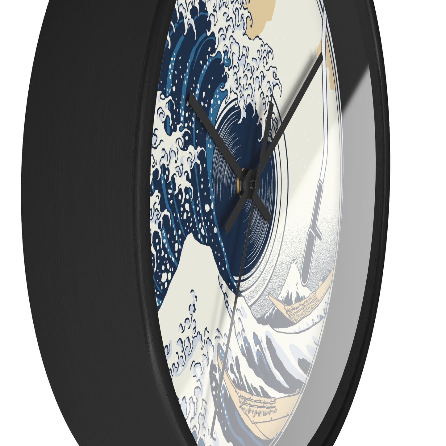 Ocean Wave Vinyl Wall Clock - Cozy Art Home Decor with Sound & Sea Illustration