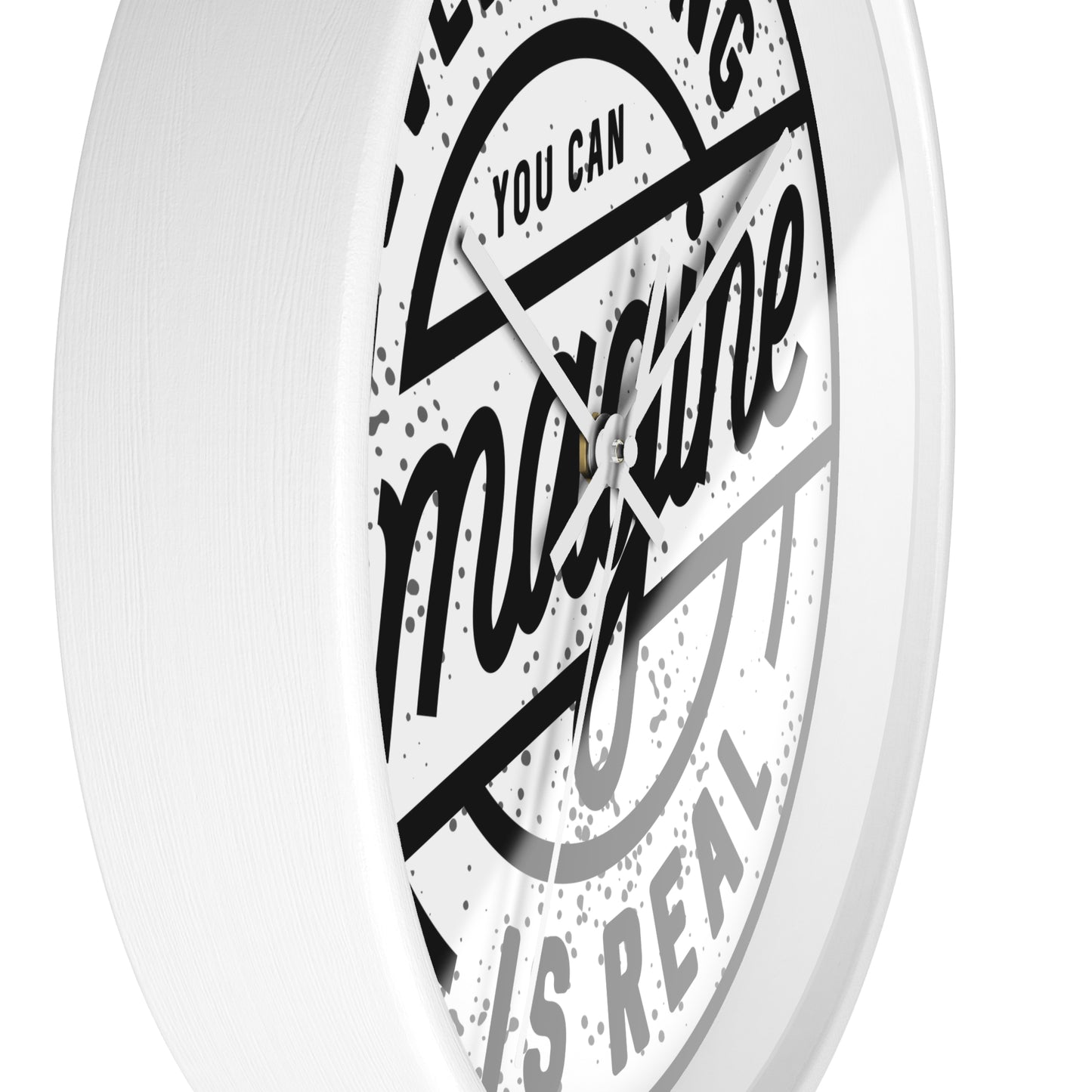 Everything You Can Imagine Is Real Wall Clock - Minimal Motivational Home Decor