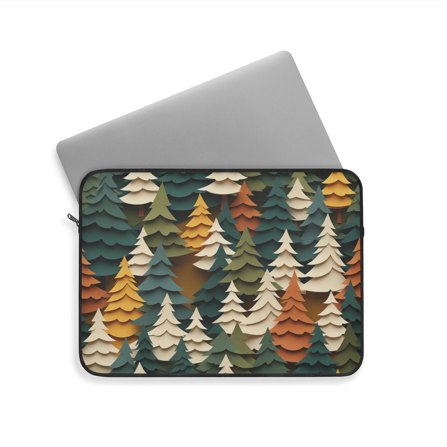 Forest Pattern Laptop Sleeve - Cozy Woodland Protective Case for Nature Lovers & Everyday Travel