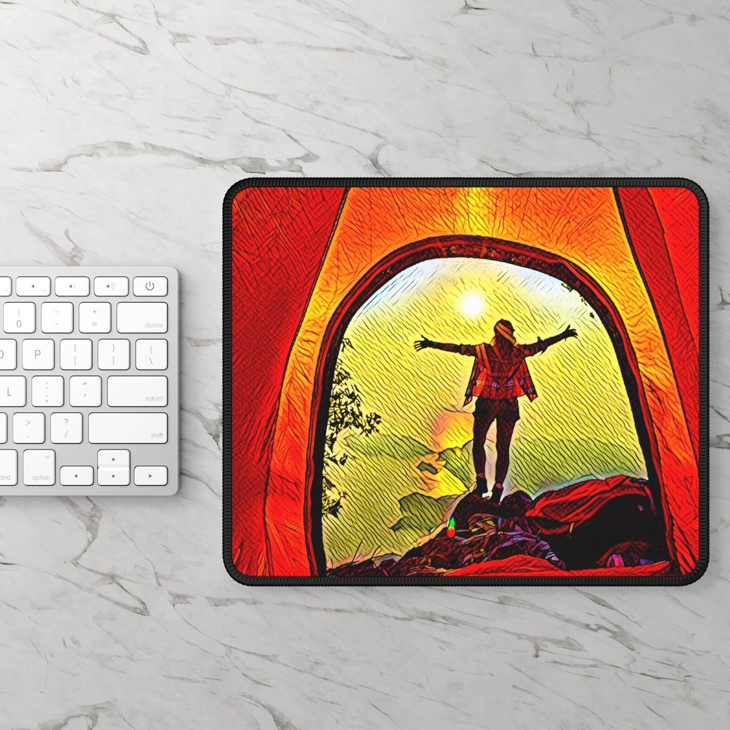 Freedom Sunrise Mouse Pad - Cozy Nature Desk Decor Inspired by Open Air and Stillness
