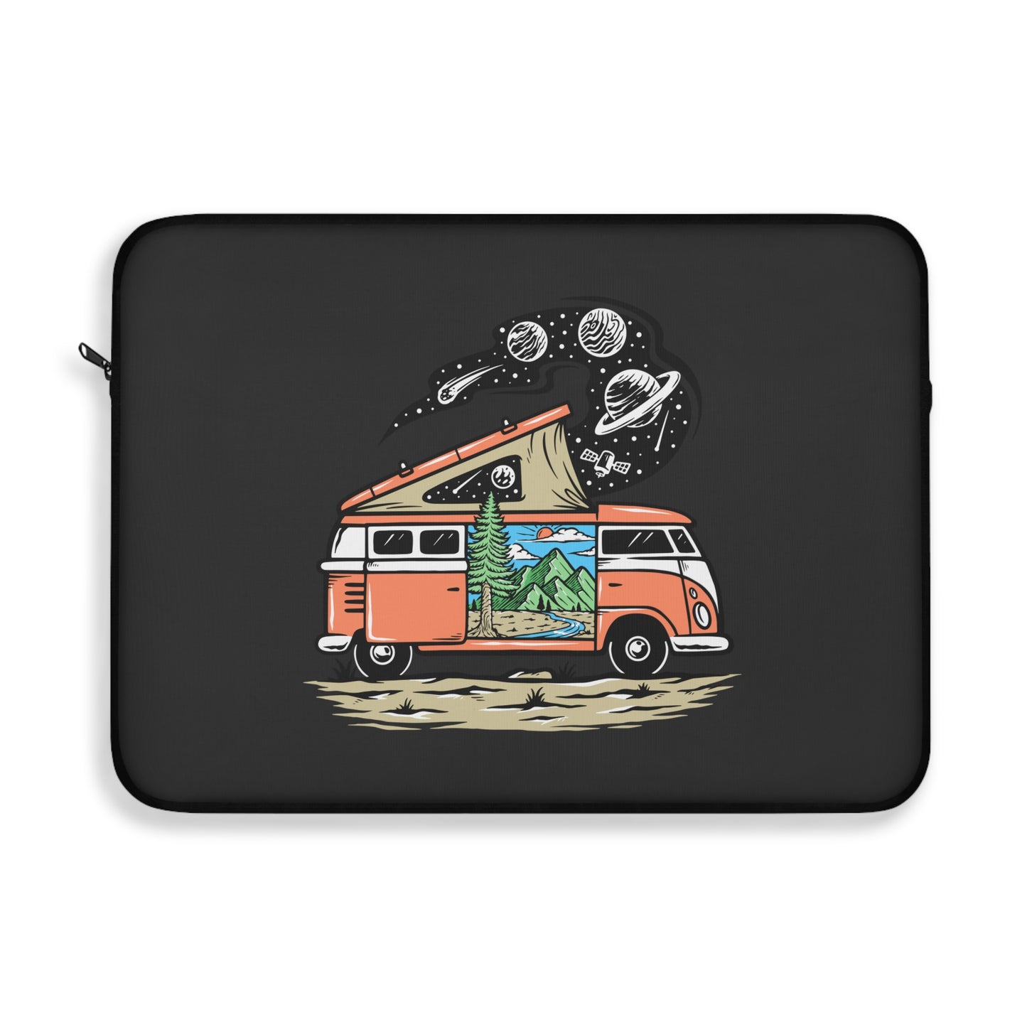 Van Life Universe Laptop Sleeve - Camper Adventure Protective Case for Digital Nomads & Road Trip Lovers