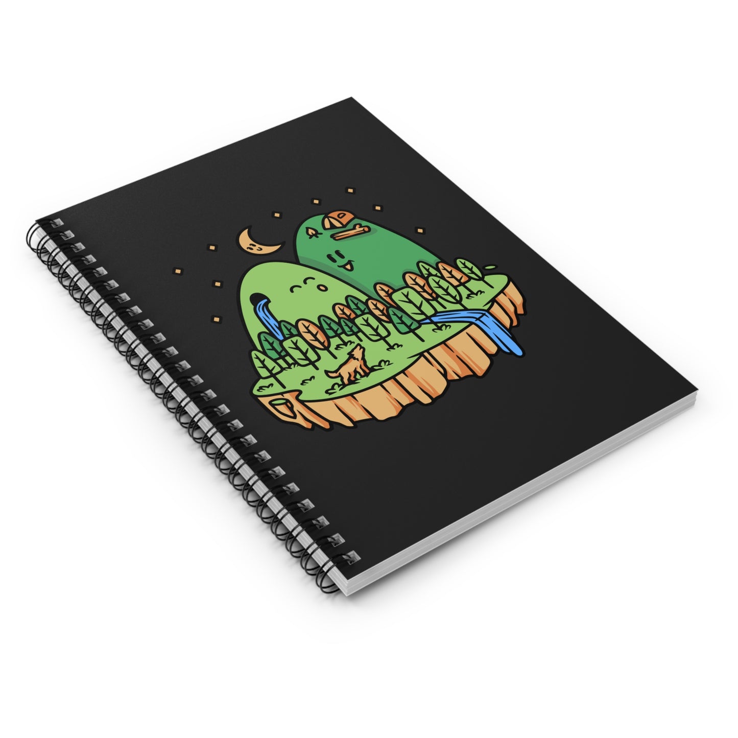 Cute Mountain Friends Spiral Notebook - Cozy Nature Journal for Calm Thoughts & Creative Writing