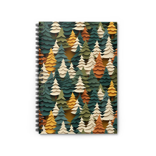Forest Pattern Spiral Notebook - Nature Inspired Journal for Writing, Planning & Everyday Notes