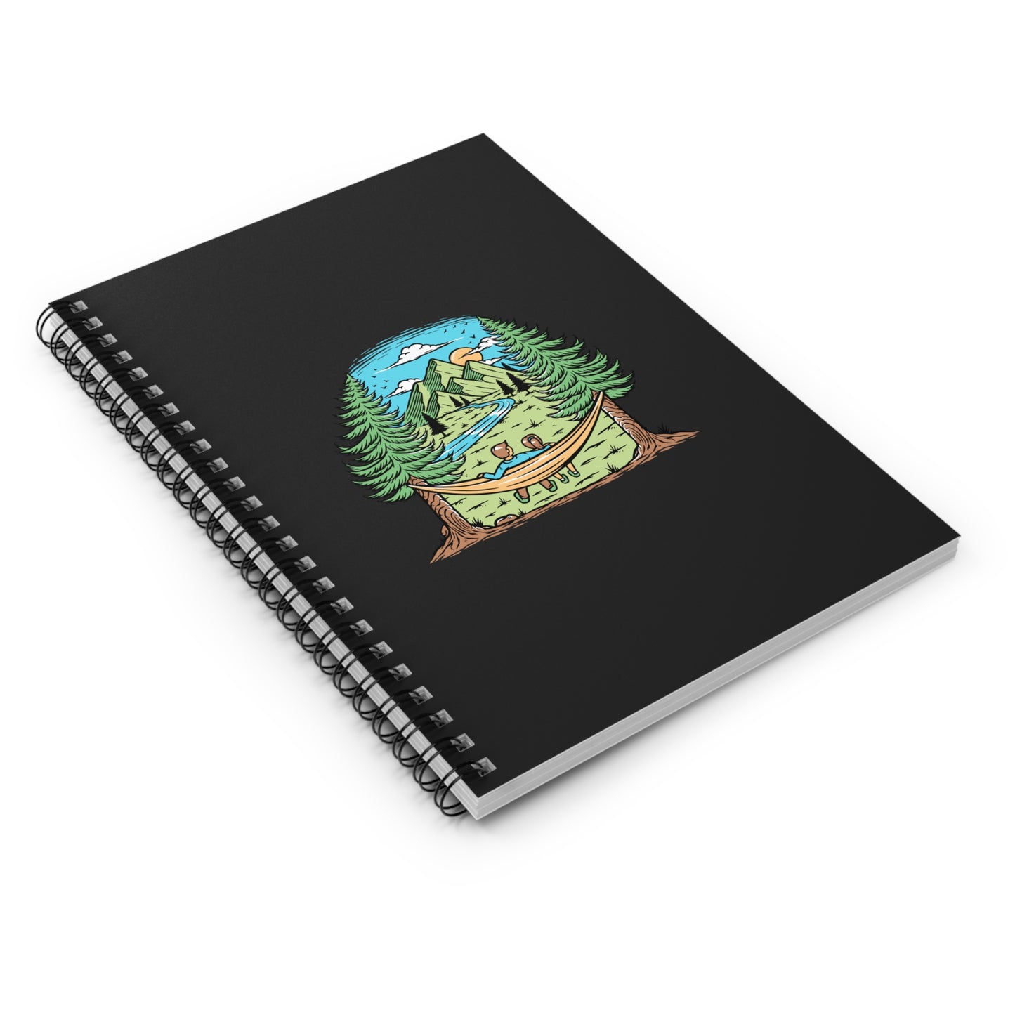 Hammock in the Mountains Spiral Notebook - Nature Escape Journal for Writing, Planning & Relaxation