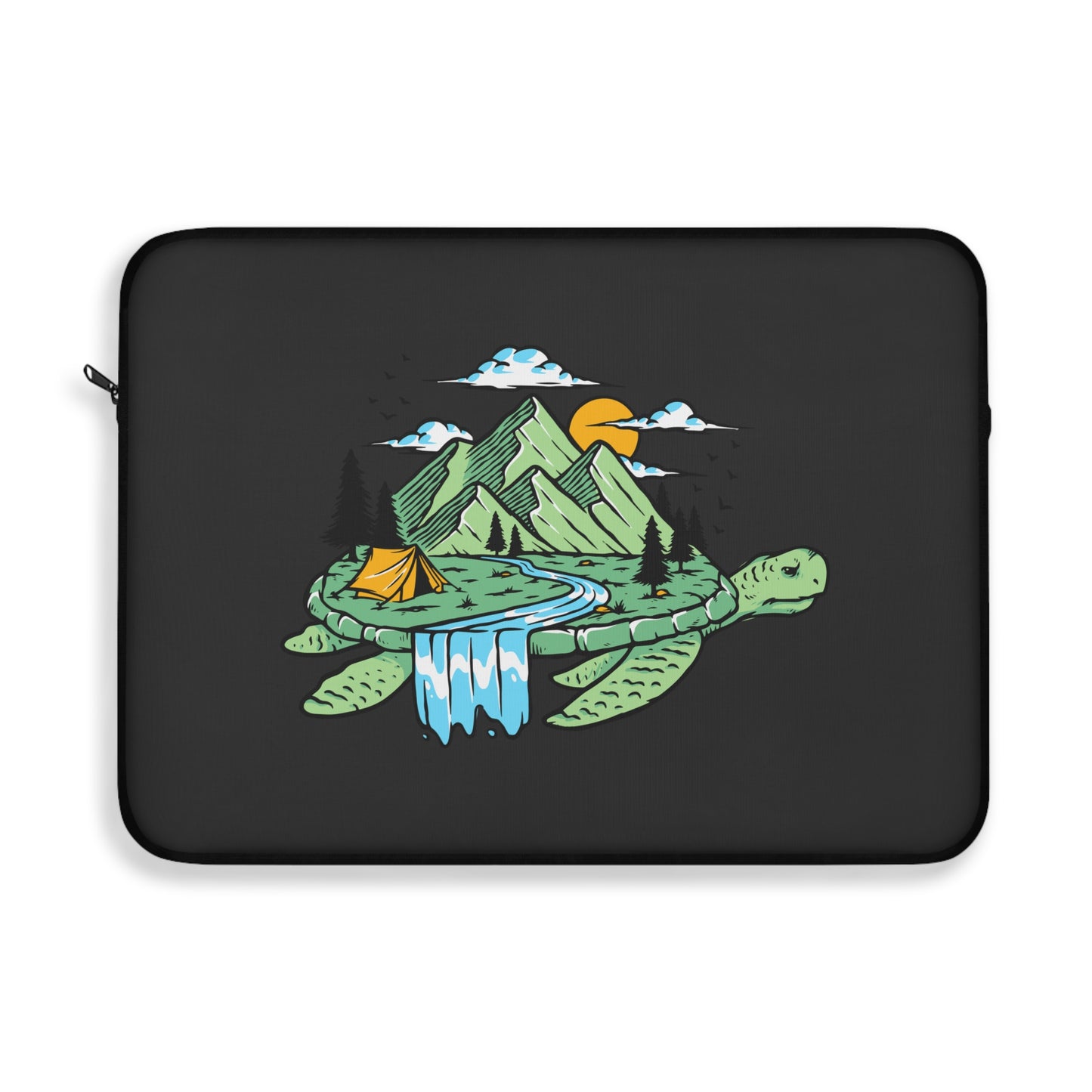 Nature on a Turtle Laptop Sleeve - Whimsical Outdoor Protective Case for Nature Lovers & Dreamers