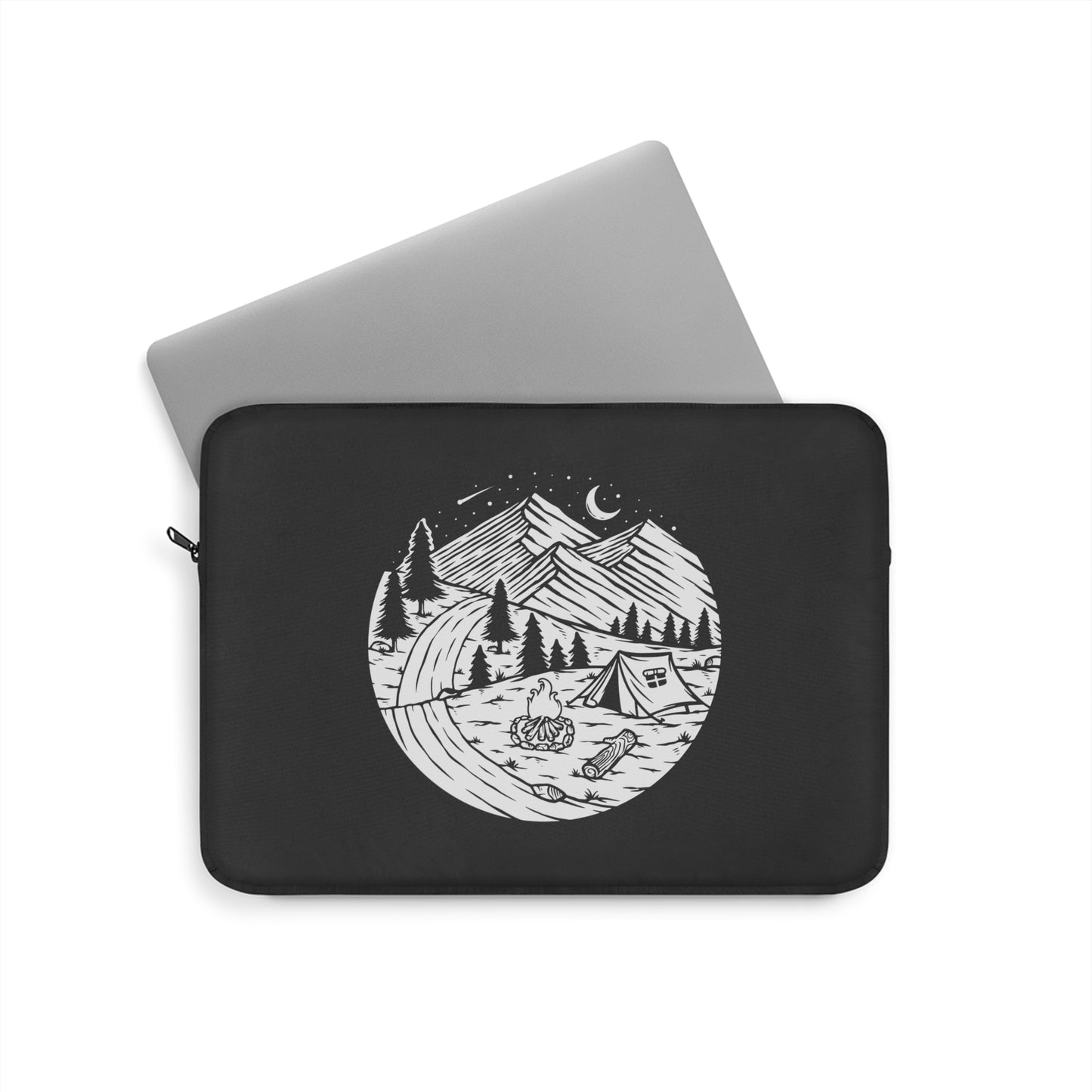 Quiet Night in the Mountains Laptop Sleeve for Nature Lovers and Outdoor Travel