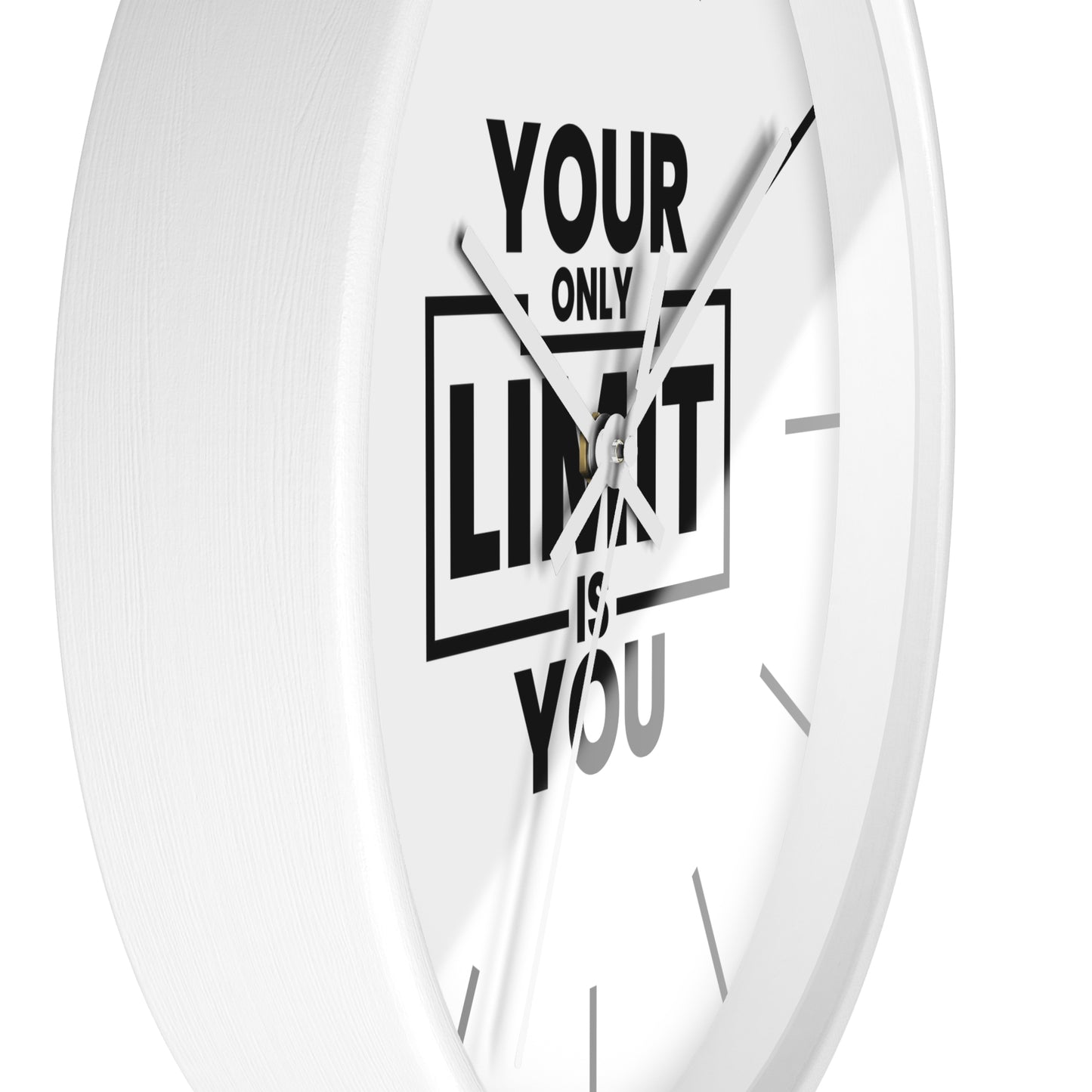 Your Only Limit Is You Wall Clock - Motivational Quote Clock, Minimal Modern Home Decor