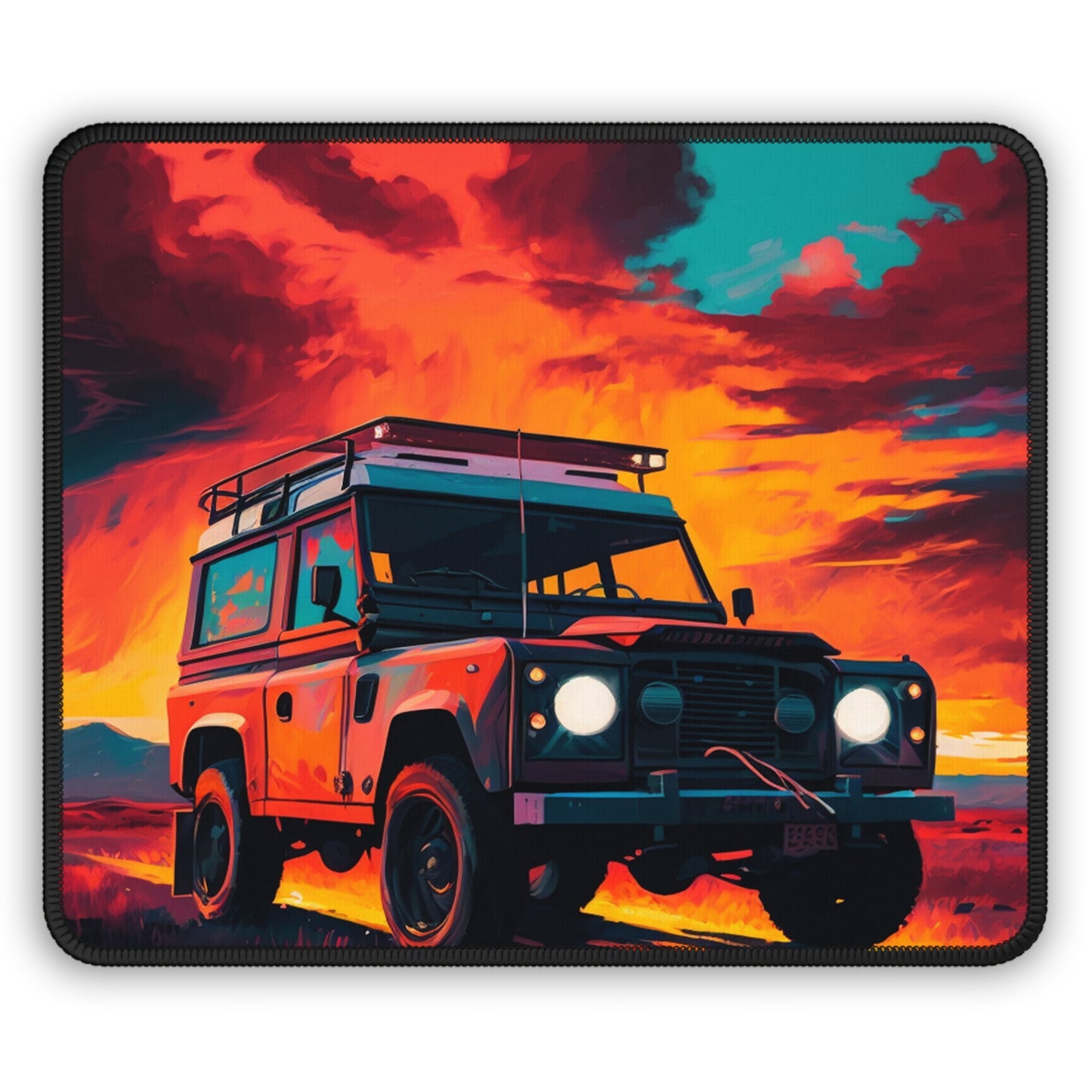 Off Road Sunset Adventure Mouse Pad - Cozy Nature Desk Decor with Bold Freedom Vibes