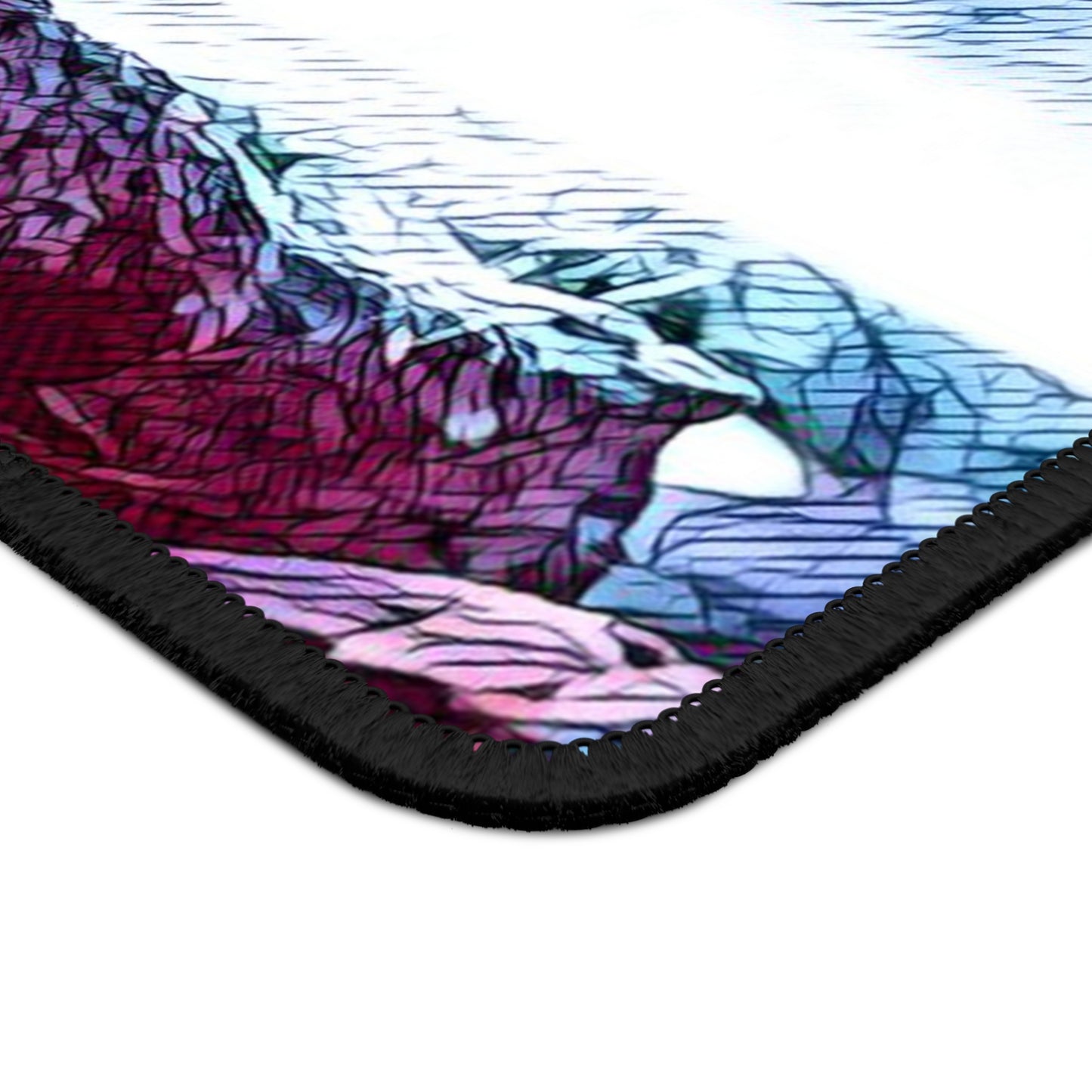 Mountain Campfire Kettle Mouse Pad - Cozy Outdoor Desk Decor Inspired by Quiet Nature Moments