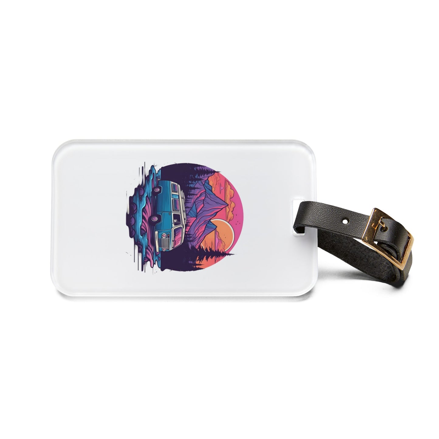 Van Life Luggage Tag - Retro Camper Travel Tag for Road Trips, RV & Adventure Lovers