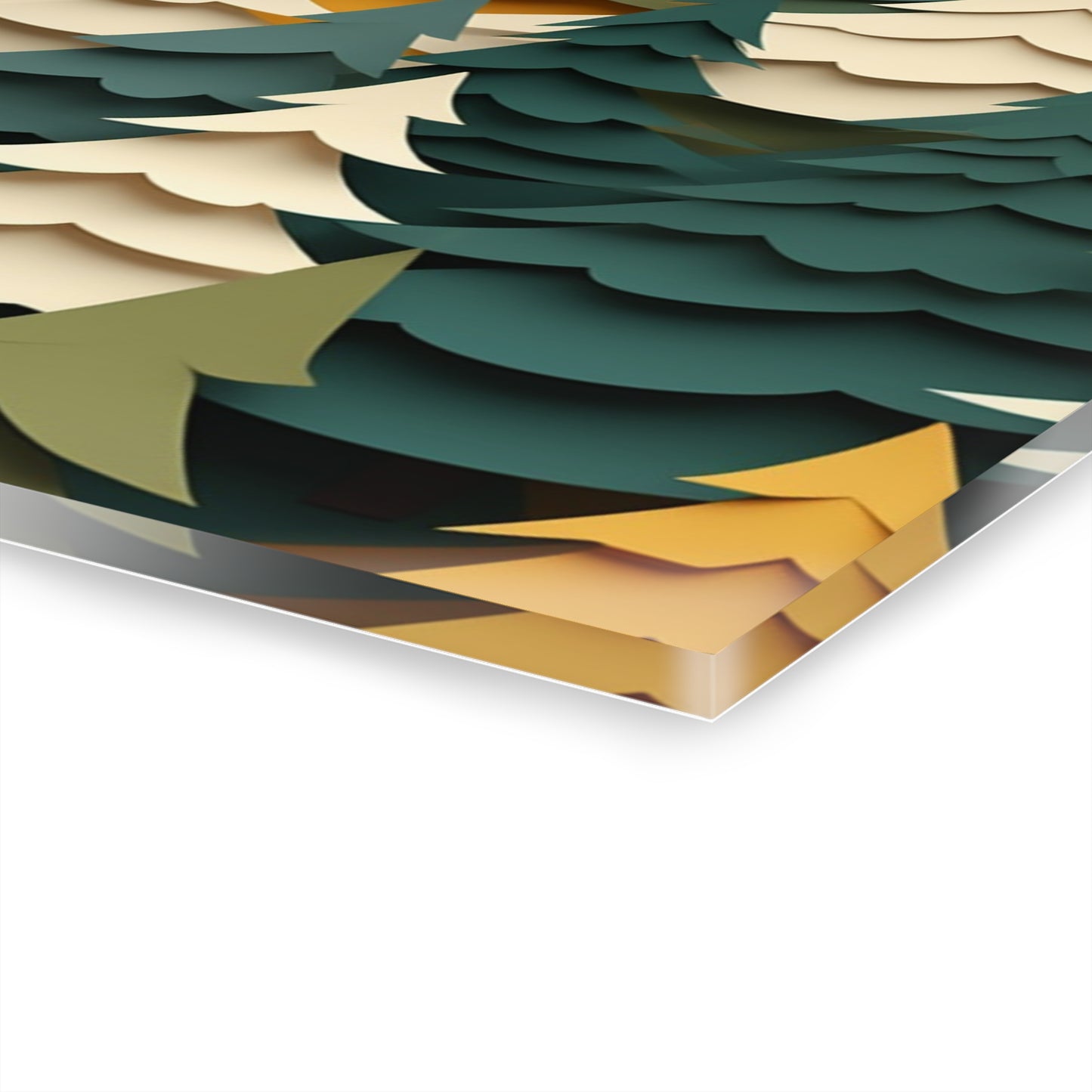 Forest Tree Pattern Acrylic Print - Cozy Woodland Wall Art, Nature Inspired Home Decor