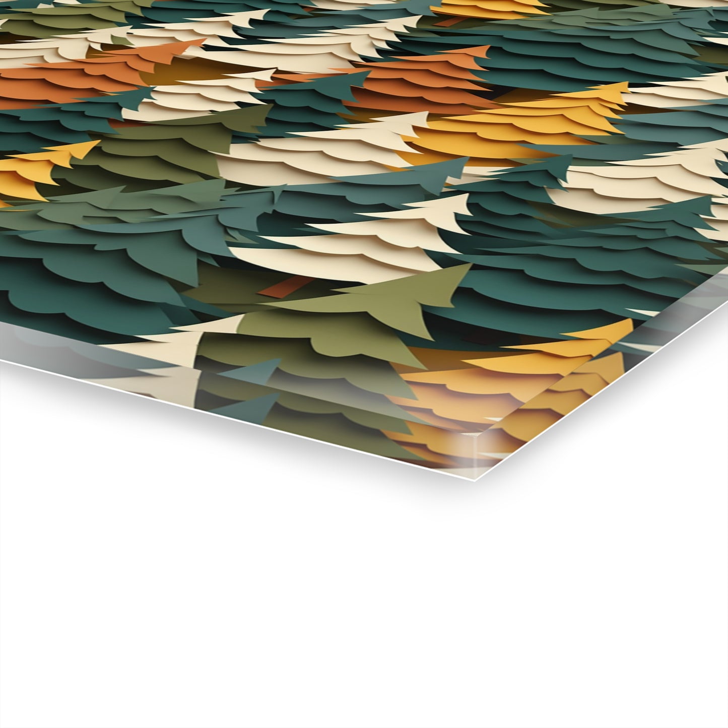 Forest Tree Pattern Acrylic Print - Cozy Woodland Wall Art, Nature Inspired Home Decor