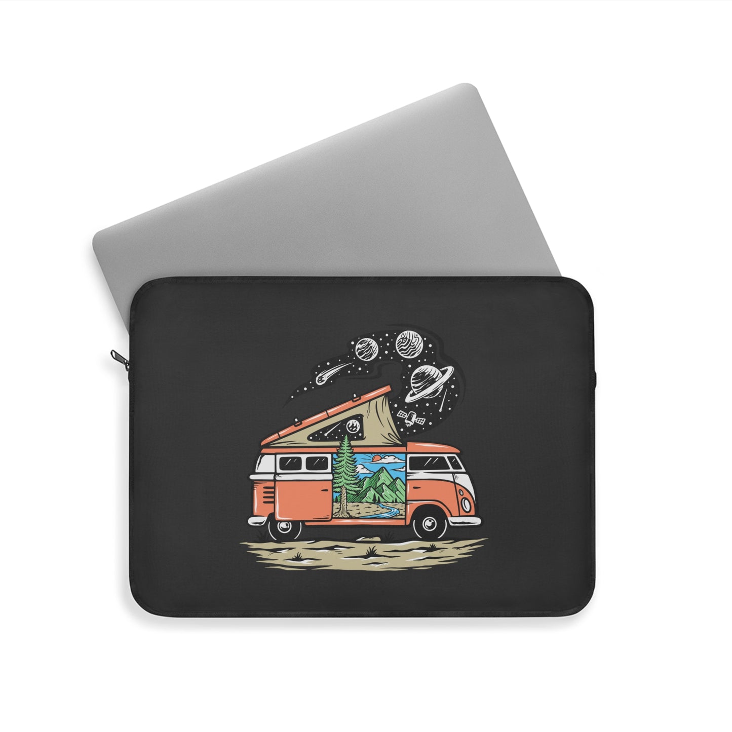 Van Life Universe Laptop Sleeve - Camper Adventure Protective Case for Digital Nomads & Road Trip Lovers